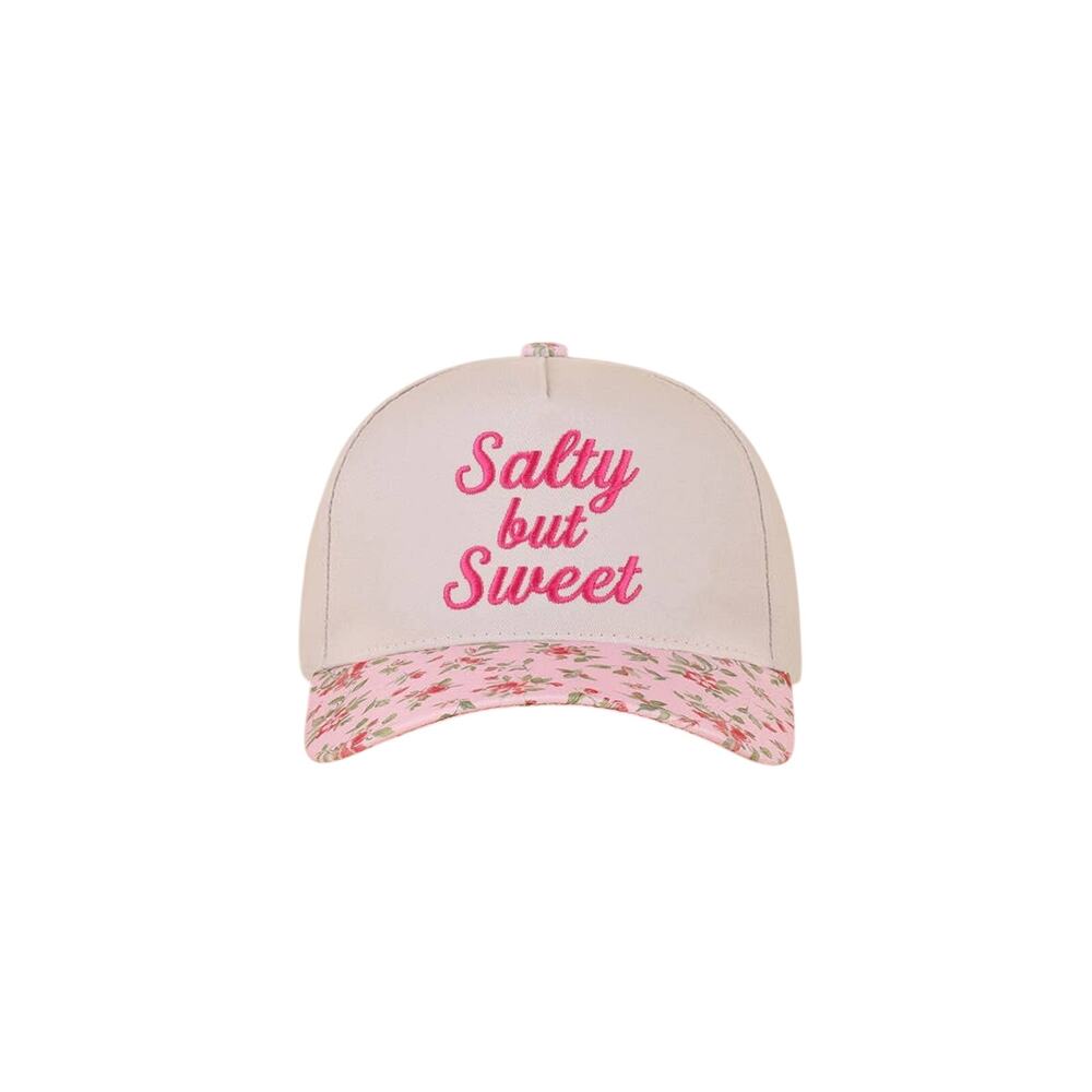 Salty But Sweet Two Tone Snapback Hat: FLORAL / 1(ONE SIZE)
